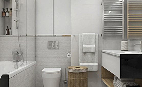 Дизайн интерьера 3-комнатной квартиры 106 кв.м. по адресу МО, Красногорский район, пос. Отрадненское, ул. Новотушинская,  д. 3, ЖК «Новое Тушино». Фото 4