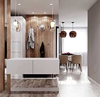 Дизайн интерьера 2-комнатной квартиры 63 кв. м в современном стиле. Фото проекта